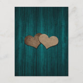 Rustieke Teal Houten Slingerlichtjes Informatiekaartje (Achterkant)