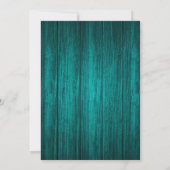 Rustieke Teal Metselaars Pot Houten Harten Monogra Kaart (Achterkant)