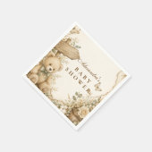 Rustieke teddybeer baby shower servet (Hoek)