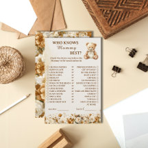 Rustieke teddybeer die mama het beste Baby shower 