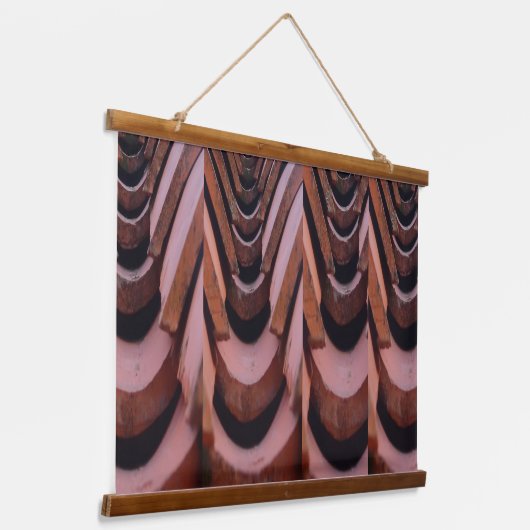 Rustieke Tegels met een uniek perspectief Hangend Wandkleed (Gebogen)