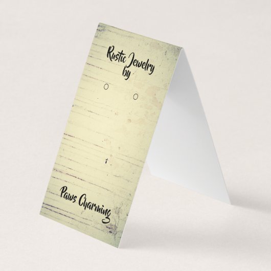 Rustieke Tent Fold Oorbel Display Kaarten DIY Punc (Voorkant)