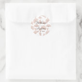 Rustieke Terracotta Beige Ginkgo Blad Bruiloft Ronde Sticker (Tas)