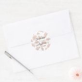 Rustieke Terracotta Beige Ginkgo Blad Bruiloft Ronde Sticker (Envelop)