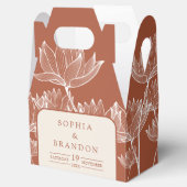 Rustieke Terracotta Bloemen Bruiloft Bedankdoosjes (Geopend)