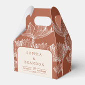 Rustieke Terracotta Bloemen Bruiloft Bedankdoosjes (Voorkant Zijde)