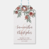 Rustieke Terracotta Bloemen bruiloft gunst Cadeaulabel (Voorkant)