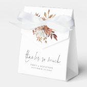 Rustieke terracotta bloemen dank u bruiloft bedankdoosjes (Voorkant Zijde)