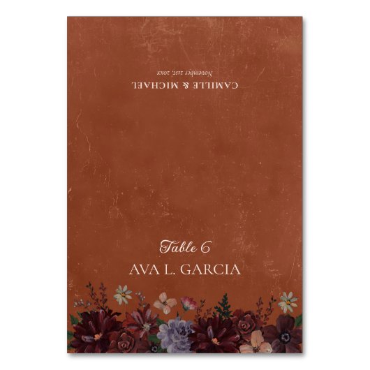 Rustieke Terracotta Bloemen Plaats Kaarten (Voorkant)