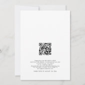 Rustieke Terracotta Bloemen QR Code Bruiloft Kaart (Achterkant)