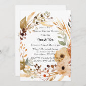 Rustieke Terracotta Bloemen Trouwkoppels Douche Kaart (Voorkant / Achterkant)