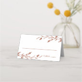 Rustieke Terracotta Bloemen Wildflower Bruiloft Plaatskaartje (Voorkant)