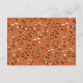 Rustieke Terracotta Bloemige Trouw QR code RSVP Ka Kaartje (Achterkant)