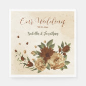 rustieke terracotta bloemrijke groenvoorziening servet (Voorkant)