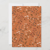 Rustieke Terracotta Bloemrijke 'Save the Date'-kaa Save The Date (Achterkant)