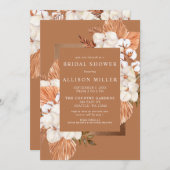 Rustieke Terracotta Boho Pampas Bruiloft Feest Kaart (Voorkant / Achterkant)