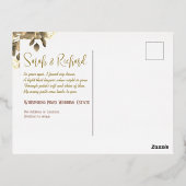 Rustieke Terracotta Botanische Boho Luxe Huwelijk Folie Uitnodiging Briefkaart (Achterkant)