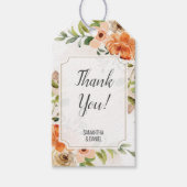 Rustieke terracotta bruiloft dank u cadeaulabel (Voorkant)