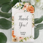 Rustieke terracotta bruiloft dank u cadeaulabel