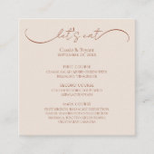 Rustieke Terracotta Bruiloft Menu Behuizing Kaart (Voorkant)