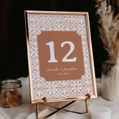 Rustieke Terracotta Bruiloft Tafel Kaart