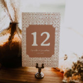 Rustieke Terracotta Bruiloft Tafel Kaart