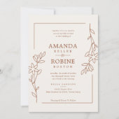 Rustieke Terracotta bruiloft uitnodiging (Voorkant)