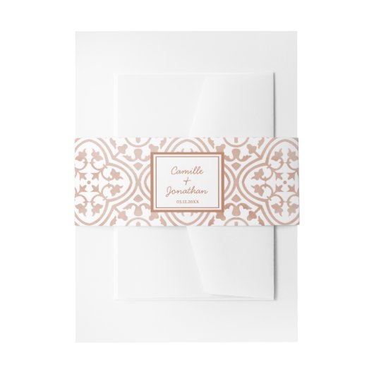 Rustieke Terracotta Bruiloft Uitnodigingen Wikkel (Voorkant Voorbeeld)