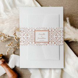 Rustieke Terracotta Bruiloft Uitnodigingen Wikkel