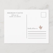 Rustieke Terracotta Eenvoudige Botanische Save The Aankondigingskaart (Achterkant)