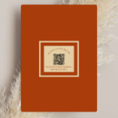 Rustieke Terracotta en Crème Bloemen QR code Bruil Kaart