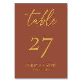 Rustieke terracotta en mosterd bruiloft receptie kaart (Voorkant)