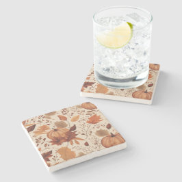 Rustieke Terracotta Esdoren Herfst Bruiloft Stenen Onderzetter