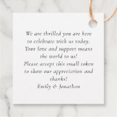 Rustieke Terracotta Florals Liefde Bedankt Bruilof Bedankjes Labels (Achterkant)