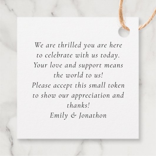 Rustieke Terracotta Florals Liefde Bedankt Bruilof Bedankjes Labels (Achterkant)