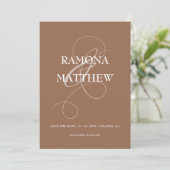 Rustieke Terracotta Foto Ampersand Save The Date (Staand voorkant)