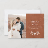 Rustieke Terracotta Foto Bedankkaart