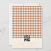 Rustieke Terracotta Gingham Plaid Foto Bruiloft Save The Date (Achterkant)