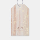 Rustieke Terracotta Goud Monogram Bruiloft Dank u Cadeaulabel (Achterkant)