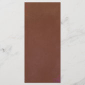 Rustieke Terracotta & Gouden Trouwdiner Menu (Achterkant)
