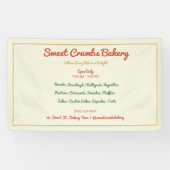 Rustieke terracotta, groen, mosterdgele bakkerij spandoek (Horizontaal)