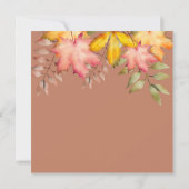 Rustieke Terracotta Herfst Bladeren Bruiloft Save The Date (Achterkant)