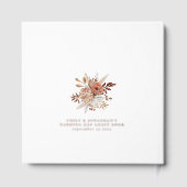 Rustieke Terracotta Herfst Bloemen Bruiloft Gastenboek (Achterkant)