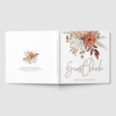 Rustieke Terracotta Herfst Bloemen Bruiloft Gastenboek (Volledig)