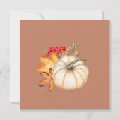 Rustieke Terracotta herfst Herfst pompoenen bruilo Bedankkaart (Achterkant)