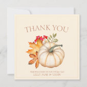 Rustieke Terracotta herfst Herfst pompoenen bruilo Bedankkaart (Voorkant)