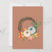 Rustieke Terracotta herfst Herfst pompoenen bruilo Save The Date (Achterkant)