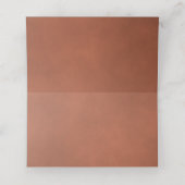 Rustieke terracotta laat elegante bruiloft inschri plaatskaartje (Binnenkant ongevouwen)