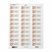 Rustieke Terracotta Loof Bruiloft Etiket (Full Sheet)