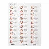 Rustieke Terracotta Loof Bruiloft Label (Full Sheet)
